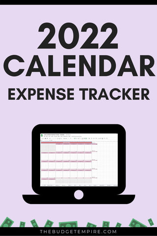 2022 Calendar Expense Tracker