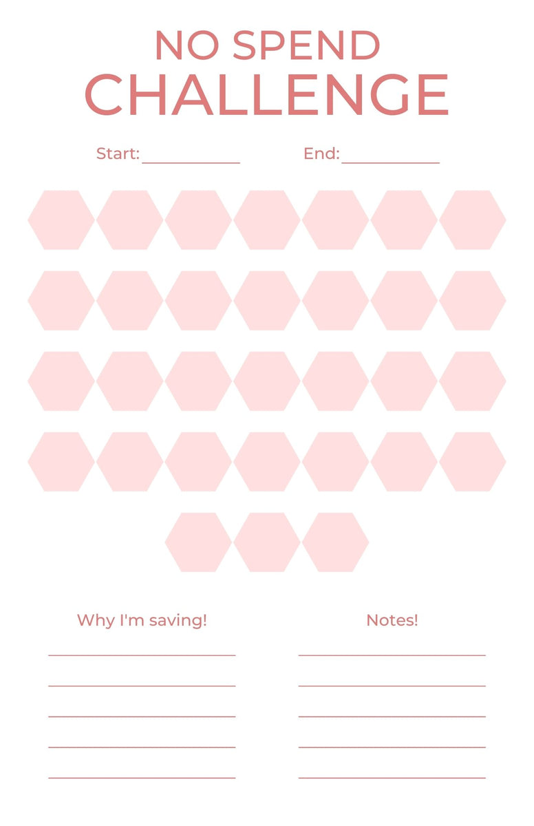 No Spend Challenge - Printable – The Budget Empire for Free No Spend Challenge Printable