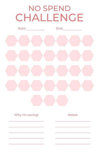 No Spend Challenge - Printable