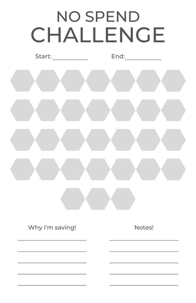 No Spend Challenge - Printable