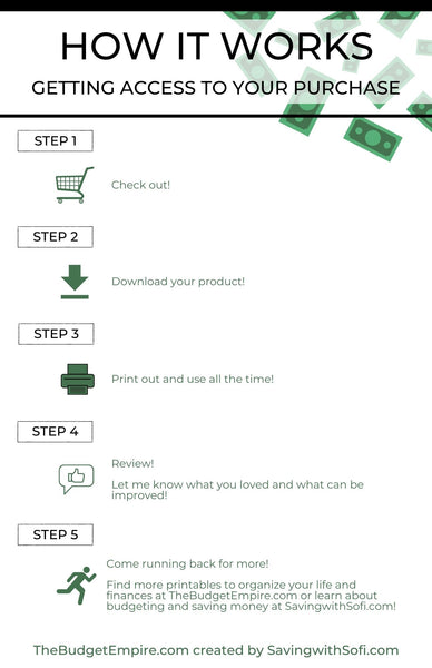 No Spend Challenge - Printable