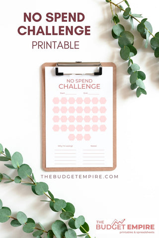 No Spend Challenge - Printable