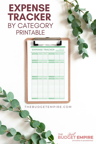 Expense Tracker by Category - Printable
